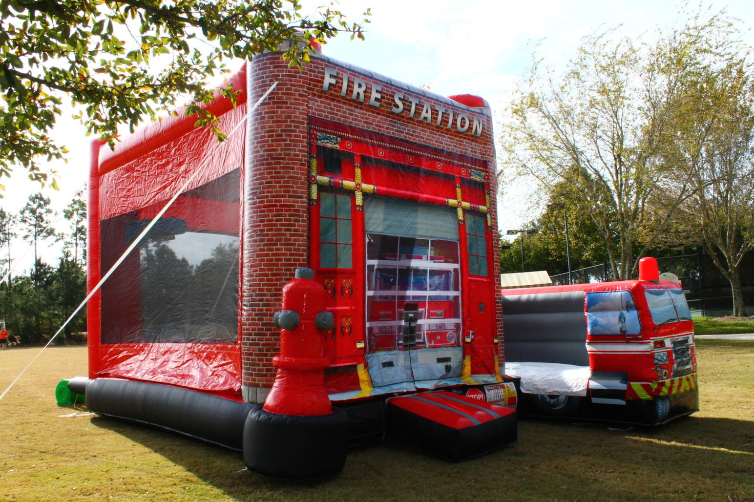Rent the Fire Station 5-in-1 Combo for your next Touch Truck event or birthday party from Carolina Fun Factory